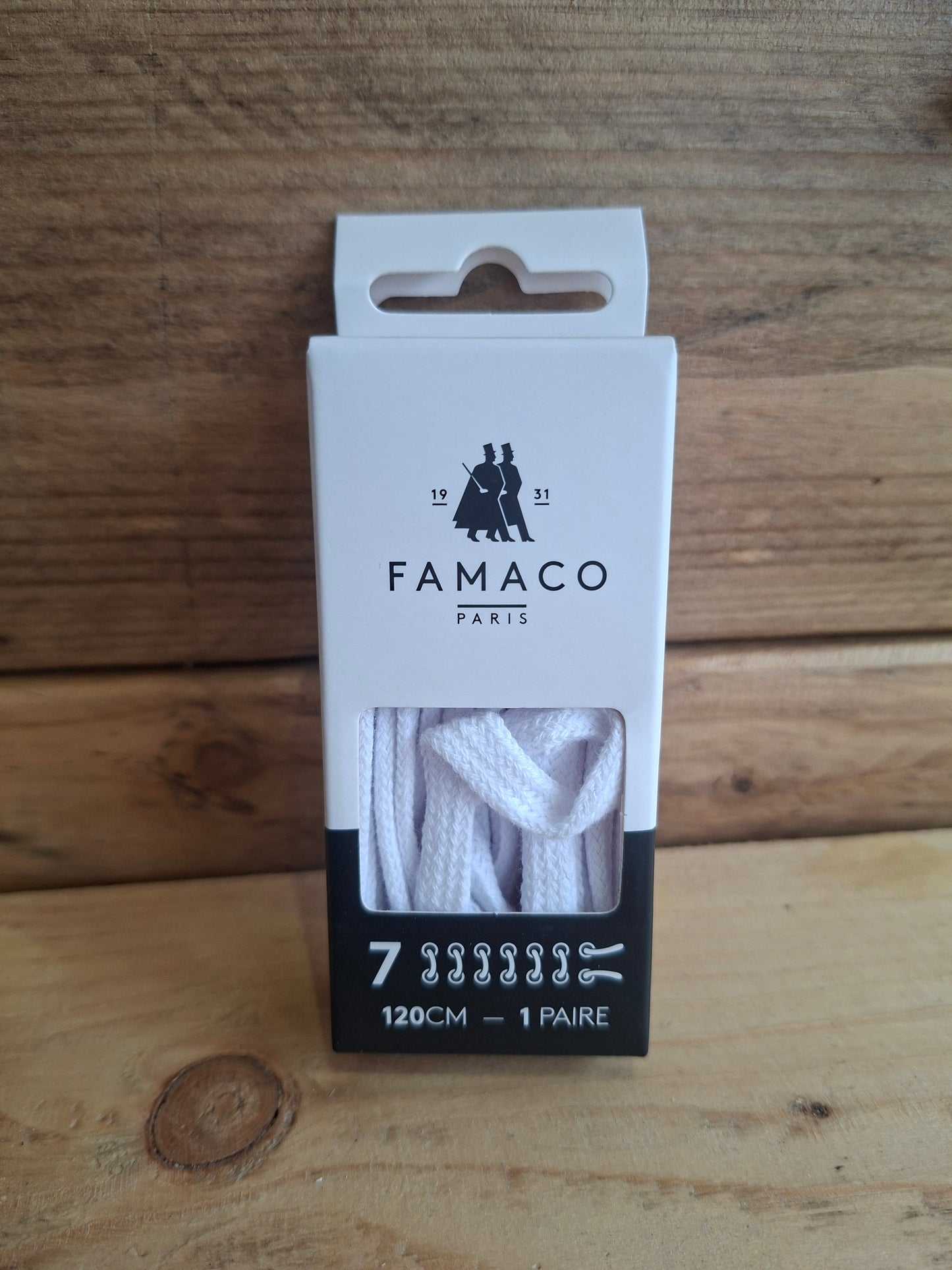 Lacets plats 120cm blanc