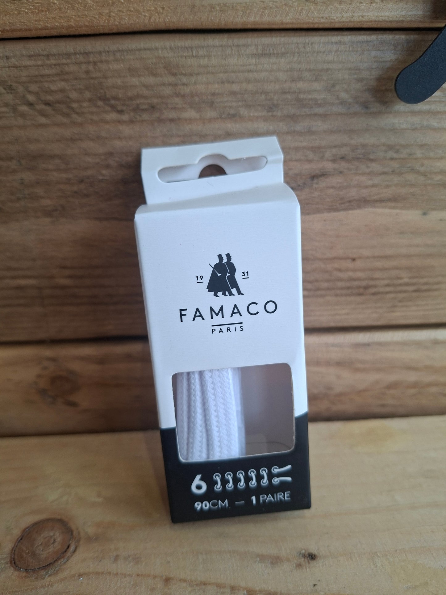 LACET PLAT 90CM BLANC