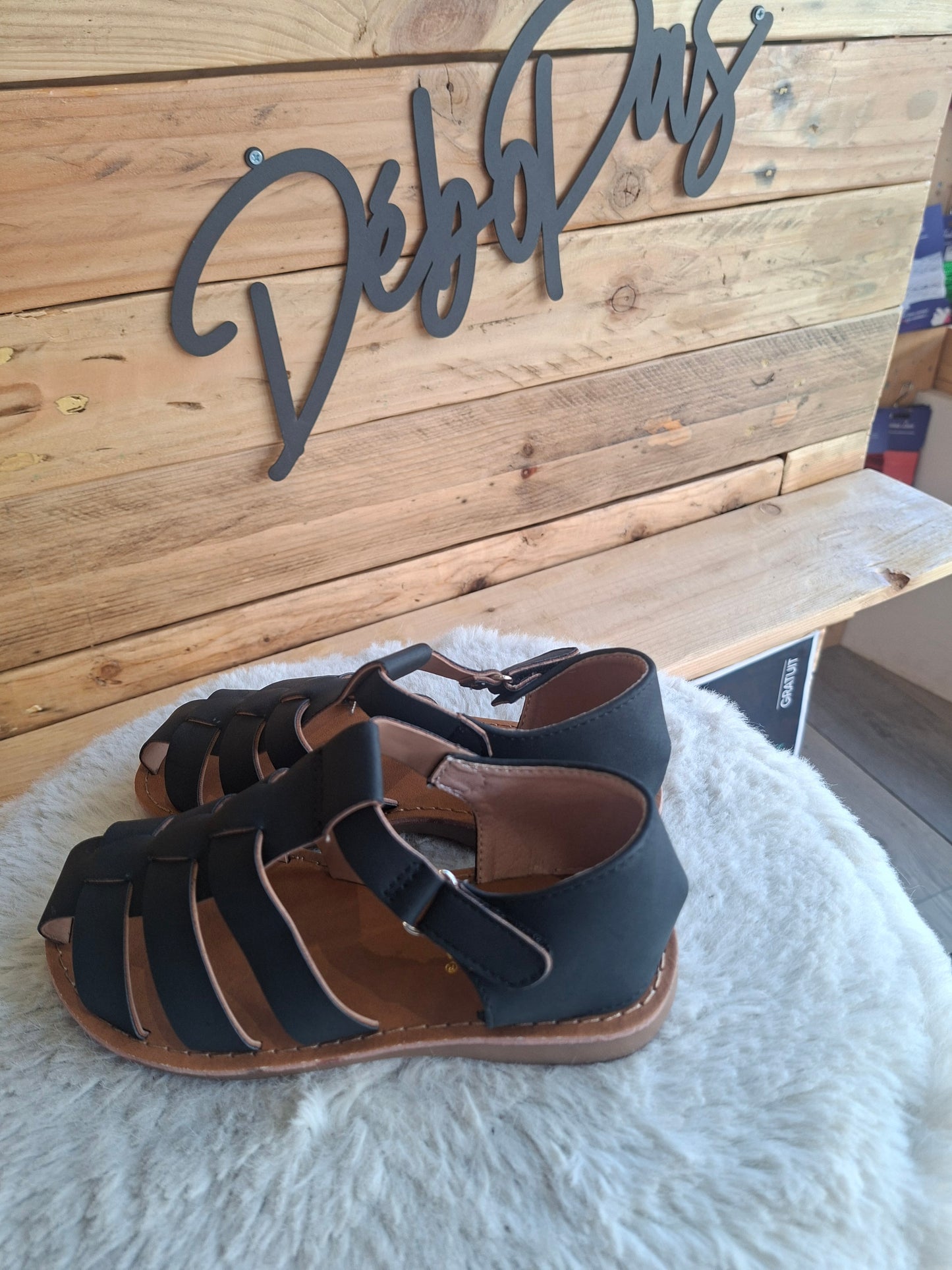 Sandales noires mixtes