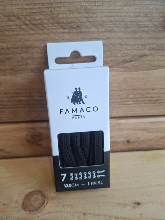 Lacets plats 120 cm noir