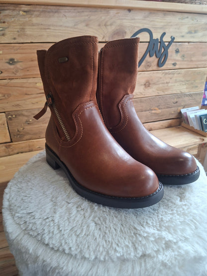 Bottines marron plates