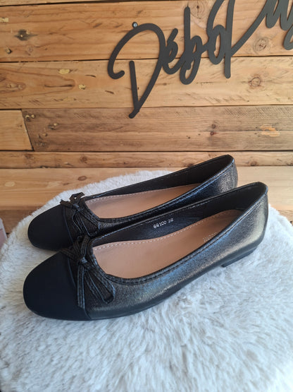 Ballerines noires brillantes