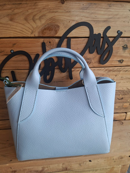Sac à main bleu clair cuir