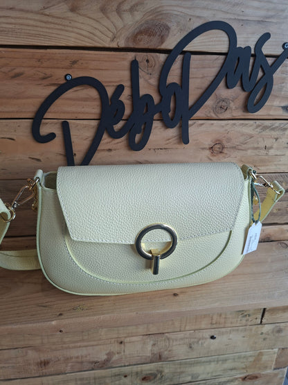 Sac à main jaune citron cuir
