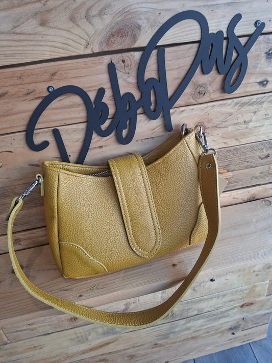 Sac en cuir jaune