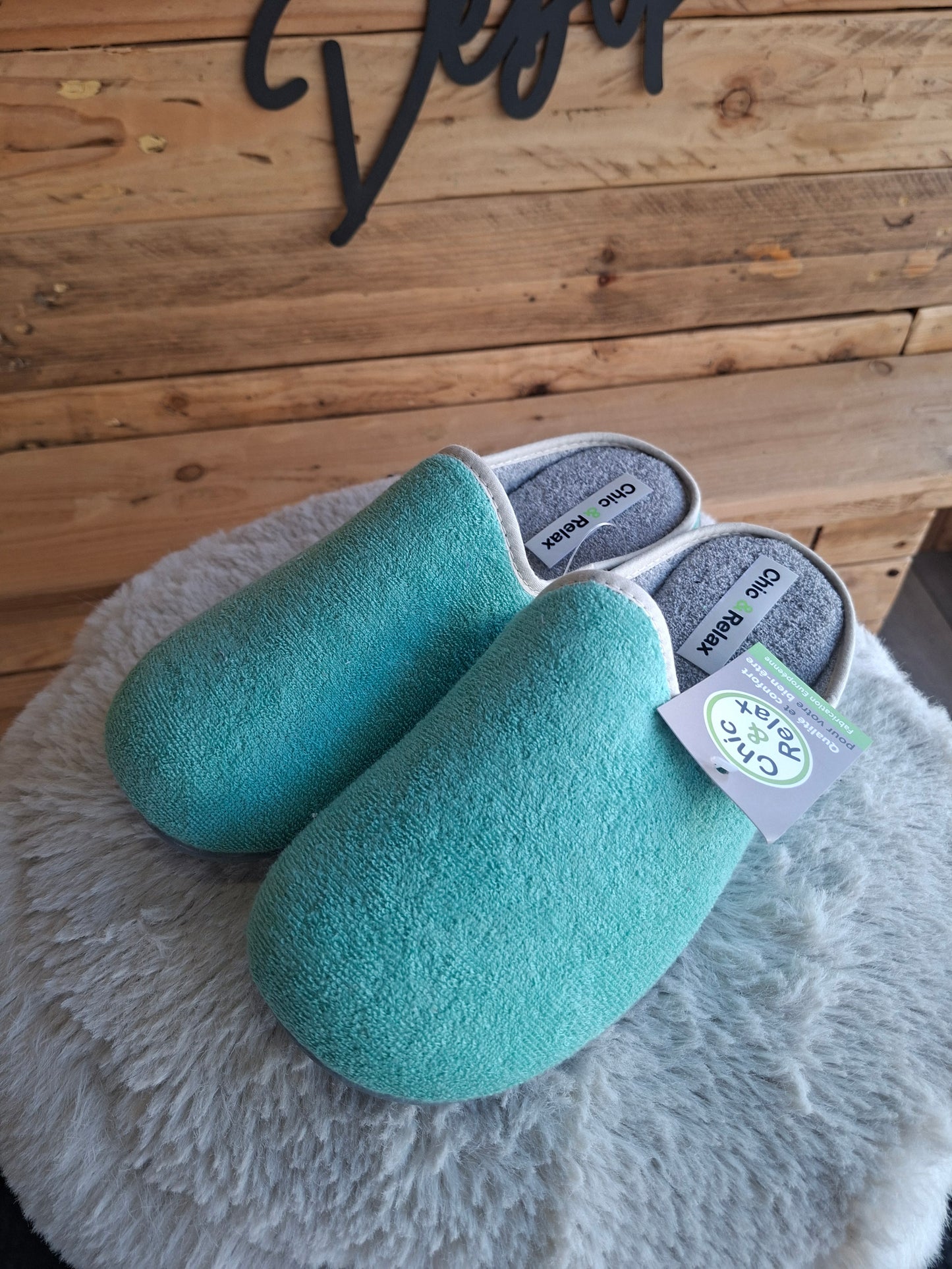 Chausson vert menthe