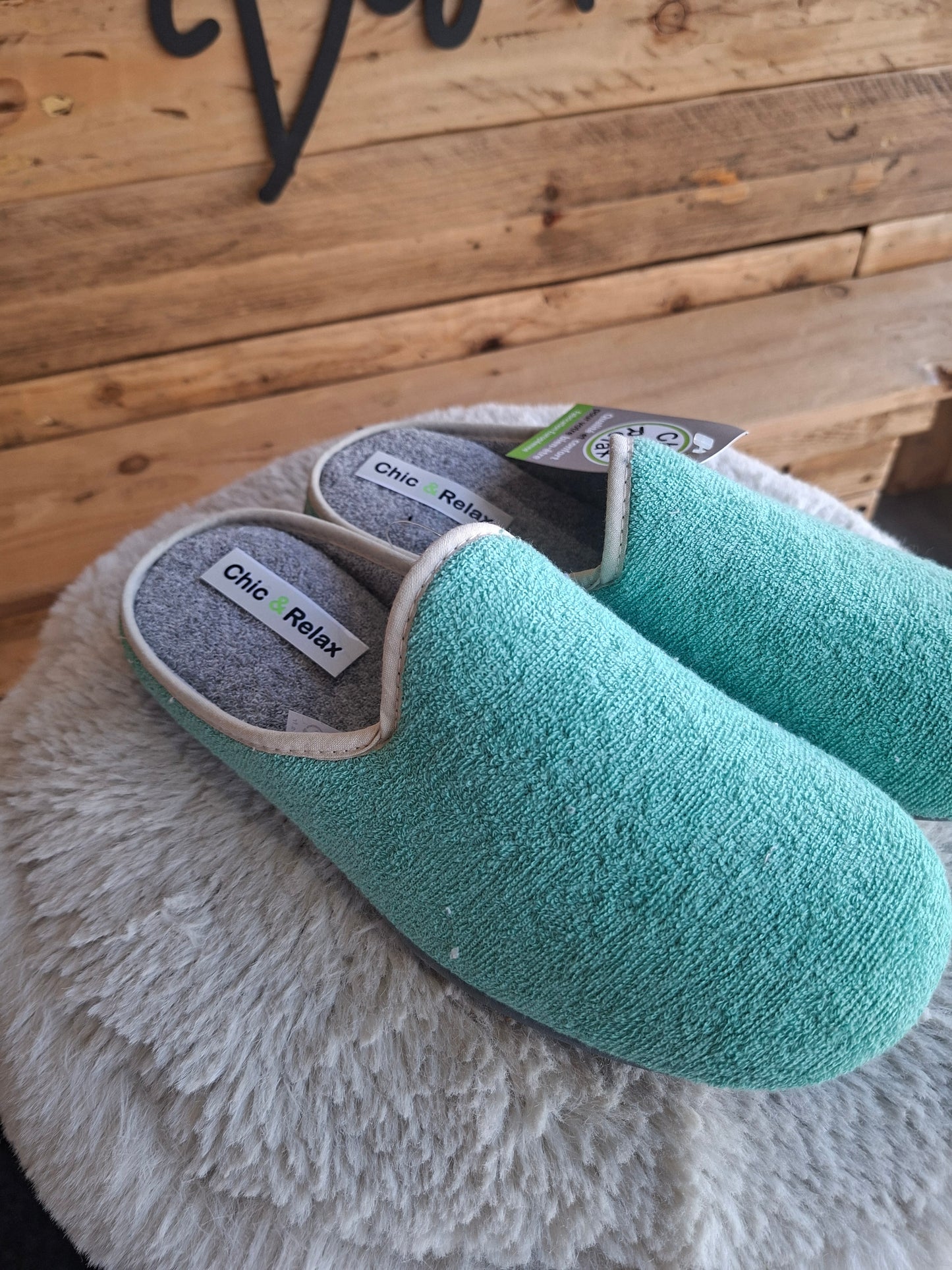Chausson vert menthe