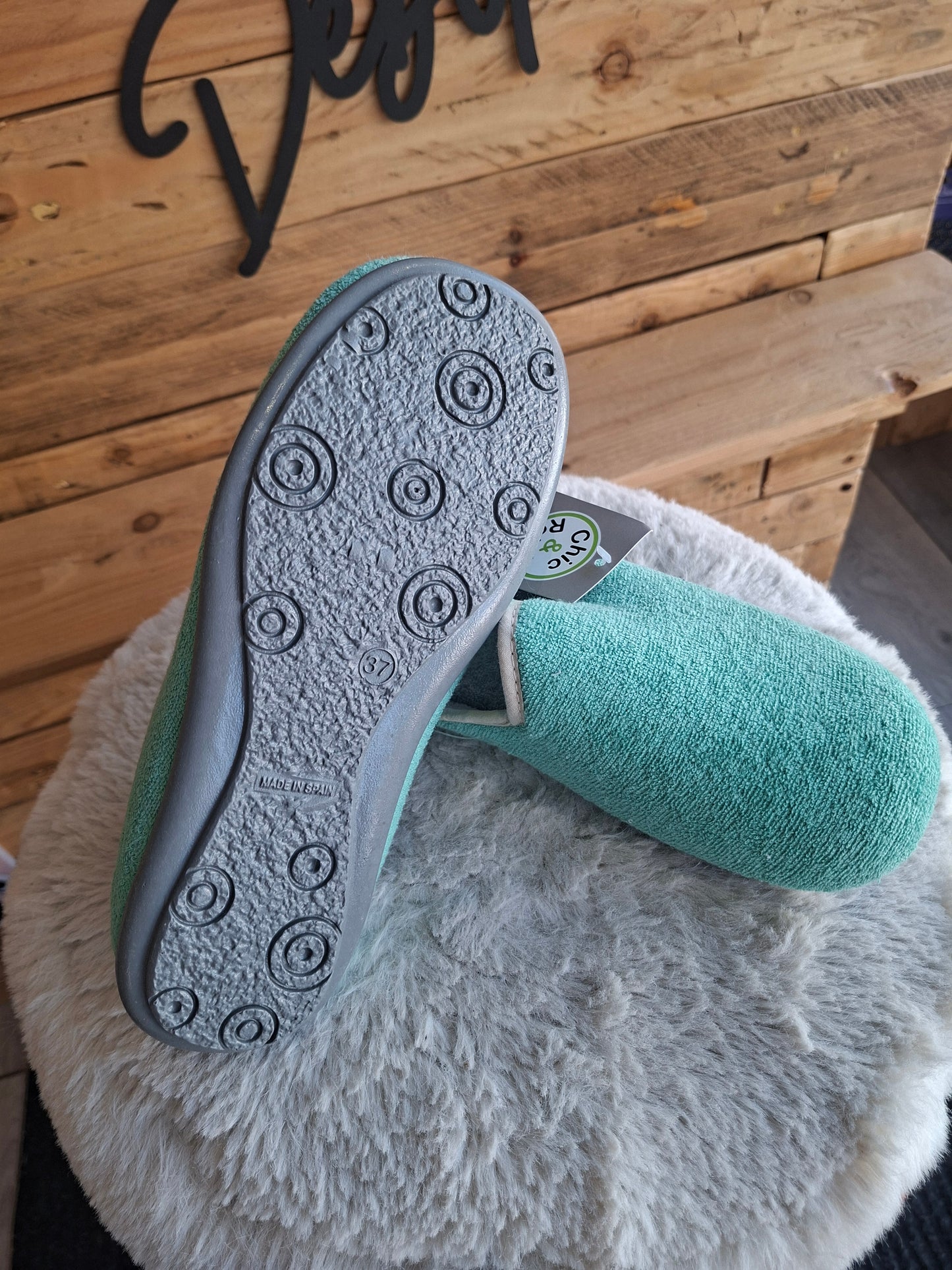 Chausson vert menthe