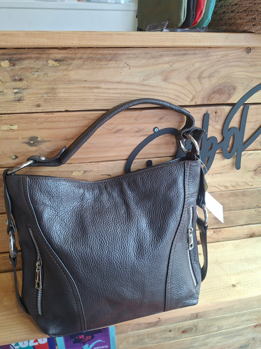 Sac en cuir chocolat