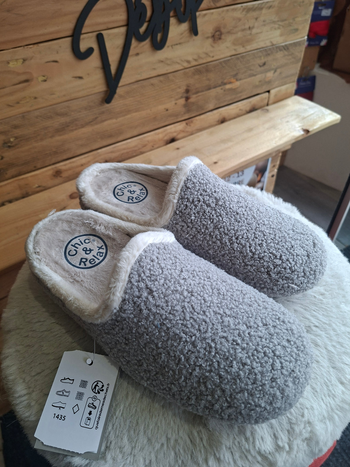 Chausson Muclette gris