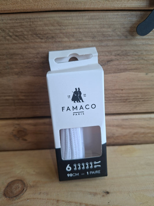 LACET PLAT 90CM BLANC