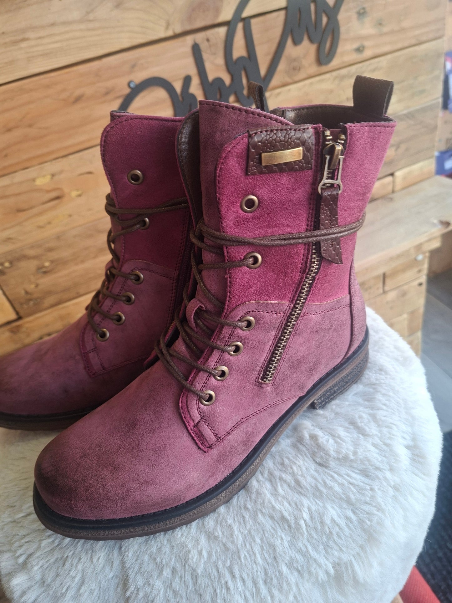 Bottines roses