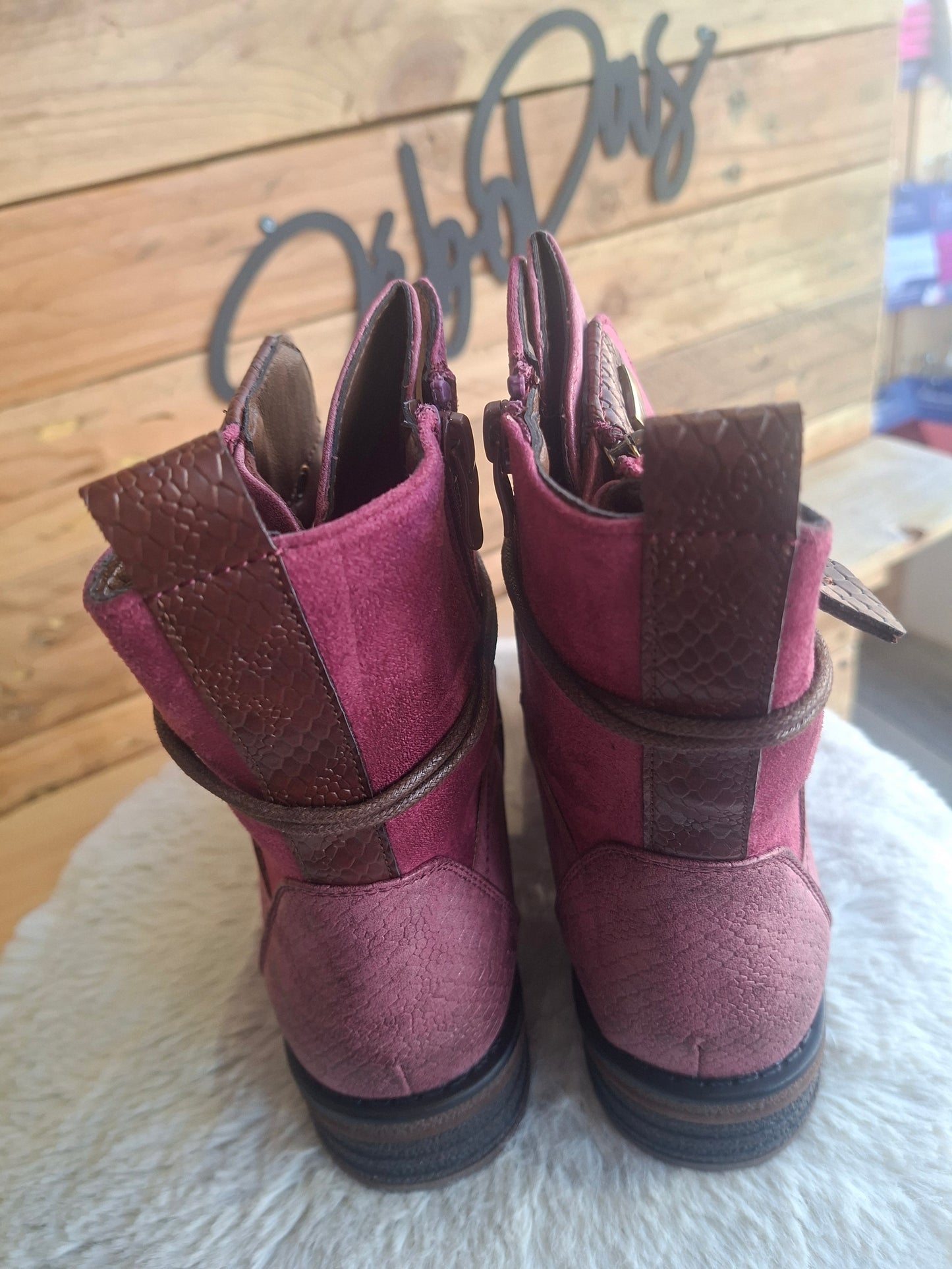 Bottines roses