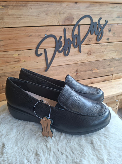 Mocassins noirs cuir