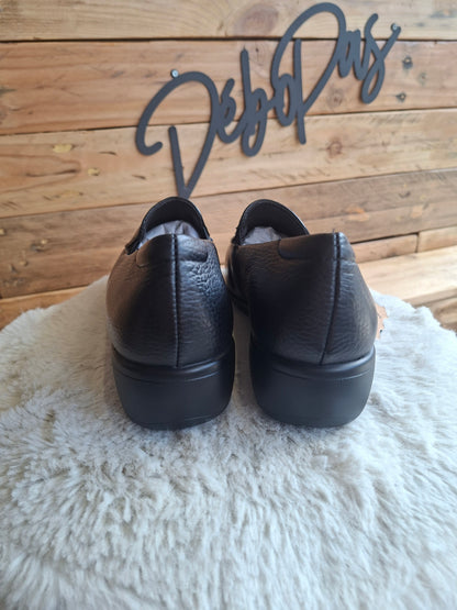 Mocassins noirs cuir