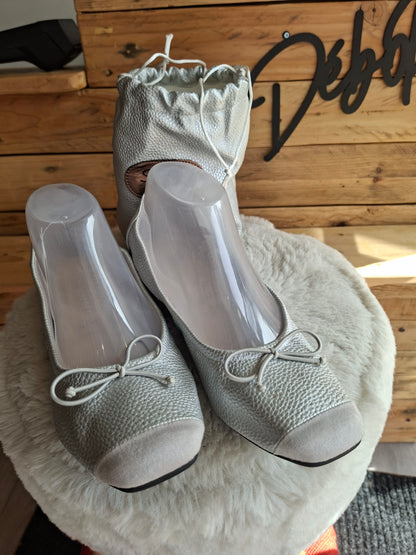 Ballerines pliable argent