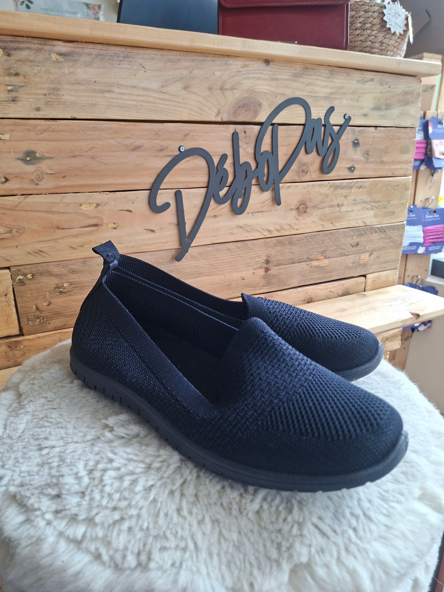 Ballerines tissus marine