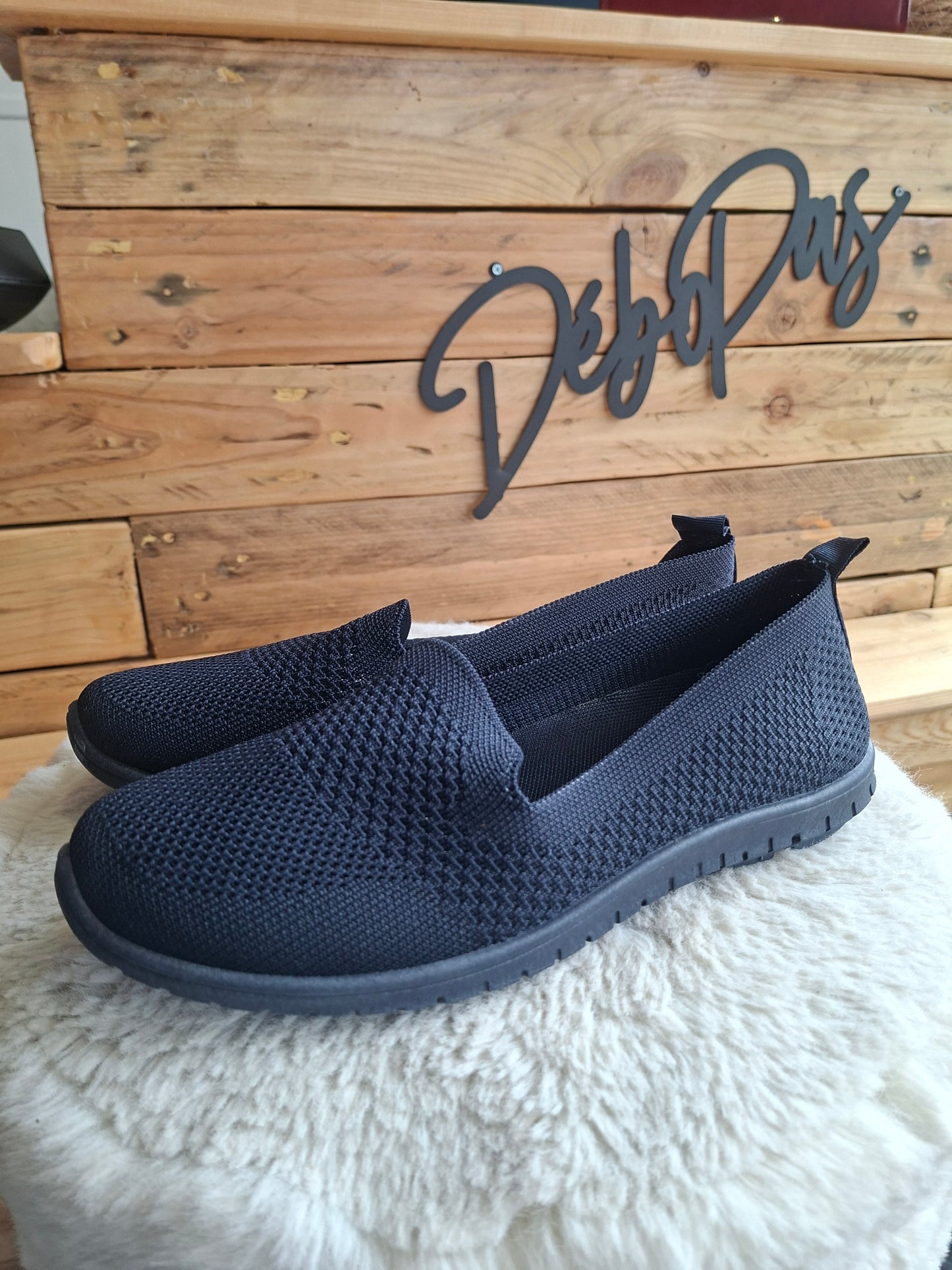 Ballerines tissus marine