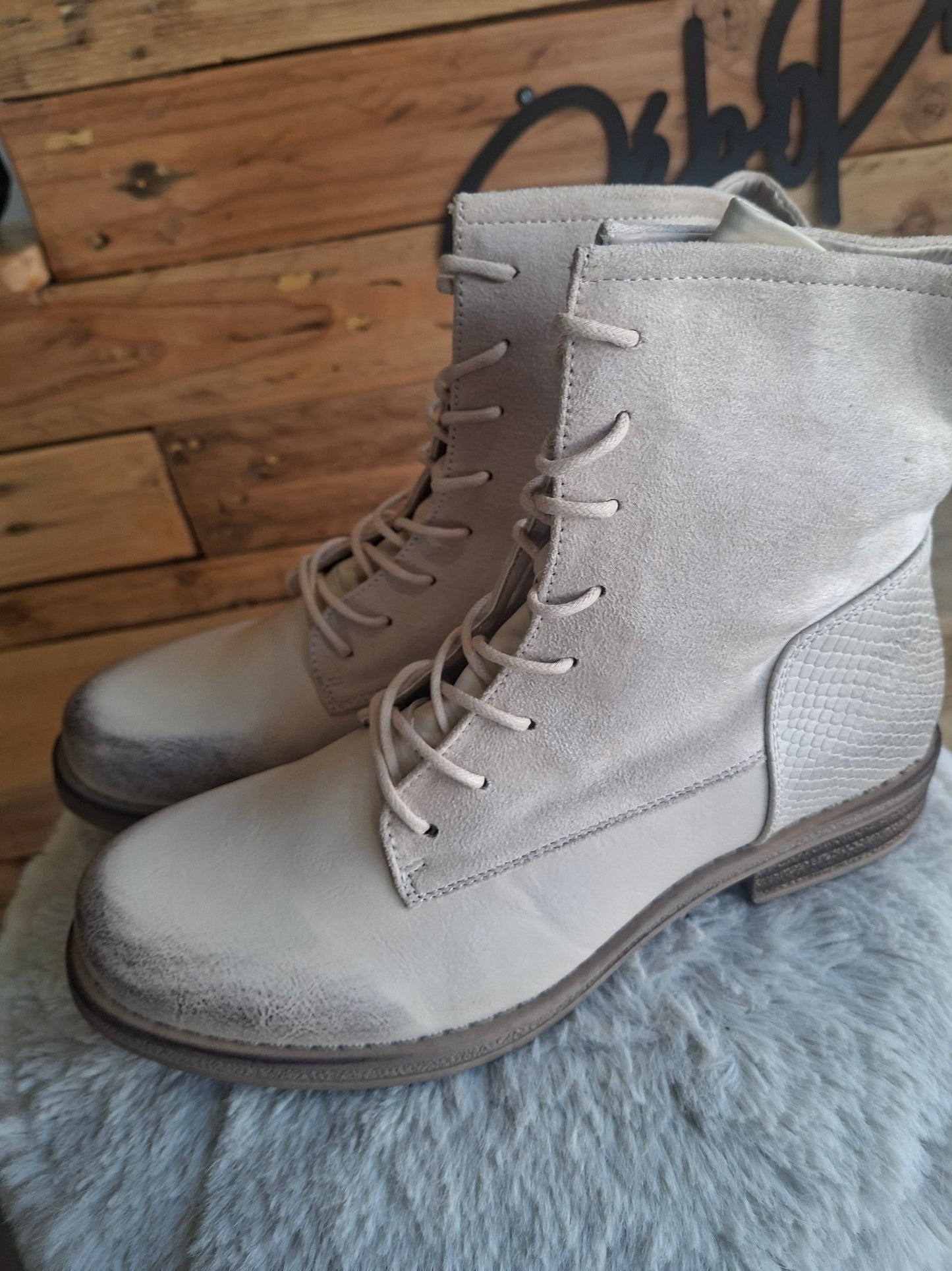 Bottines beige