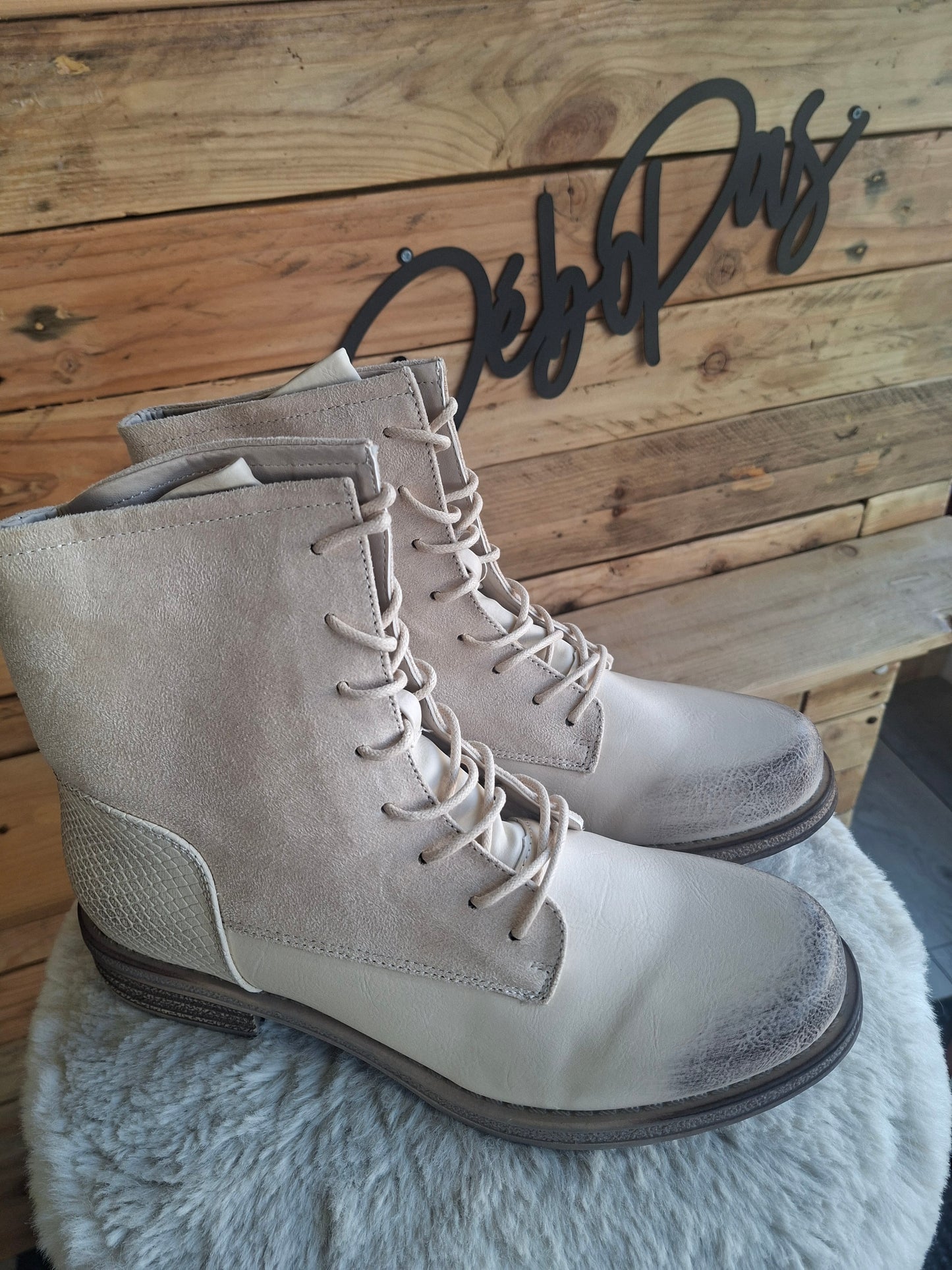 Bottines beige