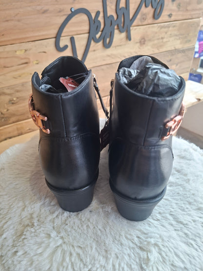 Bottines double zip