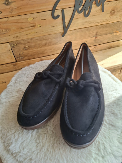 Mocassins noirs suédine