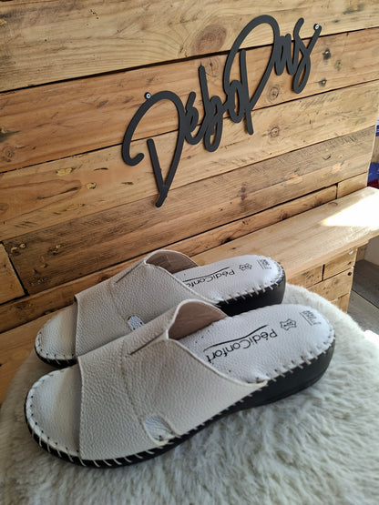 Mules blanches