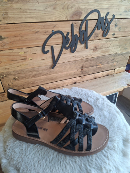 Sandales noires fille