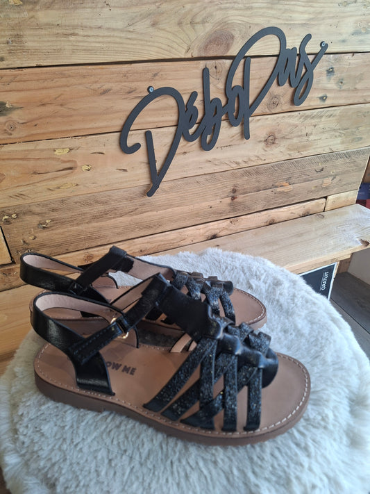 Sandales noires fille